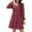 Hot Pink, variant on YHAJDS Women's Fall Winter Casual dress,Long Sleeve Dress Fall Dresses For Women Women's Dresses Solid Color Square Neck Lantern Sleeve Pocket Knit Ribbed Midi Dress Casual Dress With Sleeves