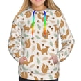 thumbnail image 3 of KLL Squirrel And Leaves for Womens Pullover Hoodie with Pocket Hooded Long Sleeve Shirts Sweatshirt for Women-Medium, 3 of 7