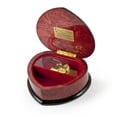thumbnail image 2 of Romantic Heart Shape Painted Ercolano Music Box Titled - A Token of Love by Brenda Burke - Amazing Grace, 2 of 2