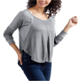 thumbnail image 1 of Lucky Brand Blusa térmica con costuras expuestas para mujer, gris, pequeña Lucky Brand Térmico, 1 of 2