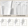 thumbnail image 3 of Pure White Kitchen Window Curtains, Swag Curtains Valance for Bedroom Living Room Bathroom, Simple Solid Color Rod Pocket Window Treatment Curtain Block Drapes 2 Panels 28"x36", 3 of 9
