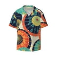 thumbnail image 5 of PAYOHTO Retro Geometric Figures Mens Hawaiian Casual Short-sleeved Shirt Tropical Summer Beach Button Down Shirts, 5 of 7