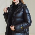thumbnail image 3 of Women Fashion Long Sleeve Solid Color Hooded Long Down Jacket Coat plus Size Jacket for Women Flannel Jackets for Women Warm Sweatshirts for Women Jacket Women Fashion Jacket Women Petite Walking, 3 of 8