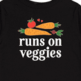 thumbnail image 4 of Inktastic Vegetarian Runs On Veggies Boys or Girls Long Sleeve Toddler T-Shirt, 4 of 5
