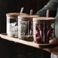 thumbnail image 1 of Botella de condimentos Caja de especias con organizador de cucharas Tarro de condimentos para sal de azúcar Tapa de madera A Baoblaze Frascos de especias, 1 of 7