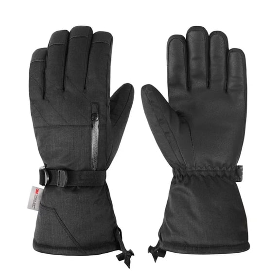 KABB Anti-Skid Touchscreen Winter Gloves, Waterproof Thermal Snow Gloves for Men & Women, Outdoor Activities (Black, L)