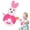 Pink-PK, variant on MMJ Hand Rattle Plush Toy Soothing Interactive Wrist Strap Cute Animal Shaking Sound Stroller Attachment for Infant