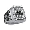 Personalized Men's Crest CZ Pave Top Class Ring available in Valadium, Silver Plus, 10kt and 14kt Yellow and White Gold