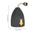 thumbnail image 2 of 1/6 Uds PU funda para llave extraíble dibujos animados pequeña funda protectora para llave (negro), 2 of 2