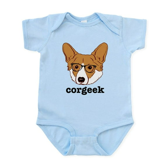 CafePress - Corgeek Baby Light Bodysuit - Baby Light Bodysuit, Size Newborn - 24 Months