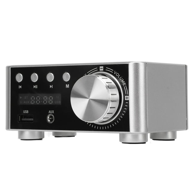 Oubit Mini Bluetooth Amplifier,Bluetooth Amplifier Silver Mini Bluetooth Amplifier Bluetooth Stereo Amplifier High Capacity