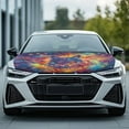 thumbnail image 2 of Uorisanigo Car Hood Cover Stretch Polyester Galaxy Wolf Car Bonnet Banner Removable All Weather Universal Cars Hood Protective Accessories for SUV Sedan Truck Pickup, 2 of 7