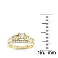 thumbnail image 3 of 14K Round & Princess Cut Natural 1.1 Ctw Diamond Engagement Ring Set (Yellow Gold Size 6), 3 of 3