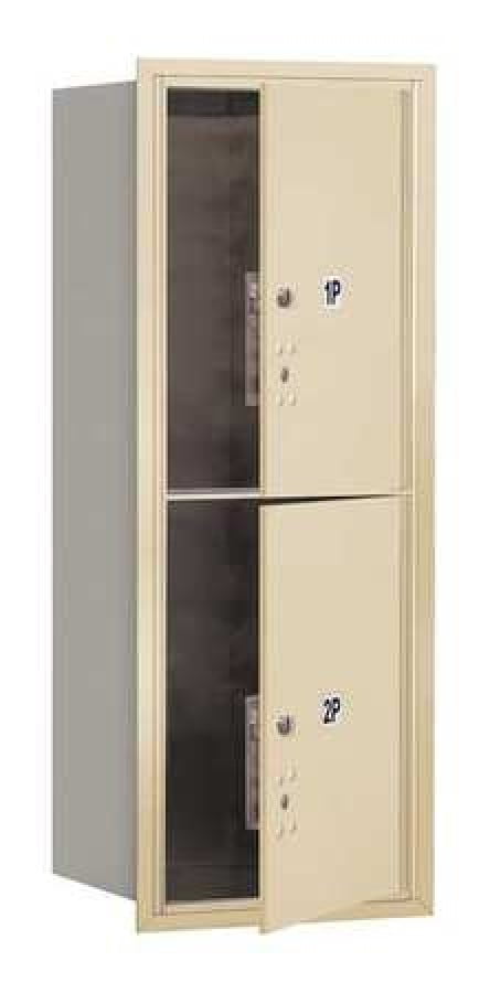 4C Horizontal Mailbox - 10 Door High Unit (37 1/2 Inches) - Single Column - 2 PL5s - Sandstone - Front Loading - USPS Access