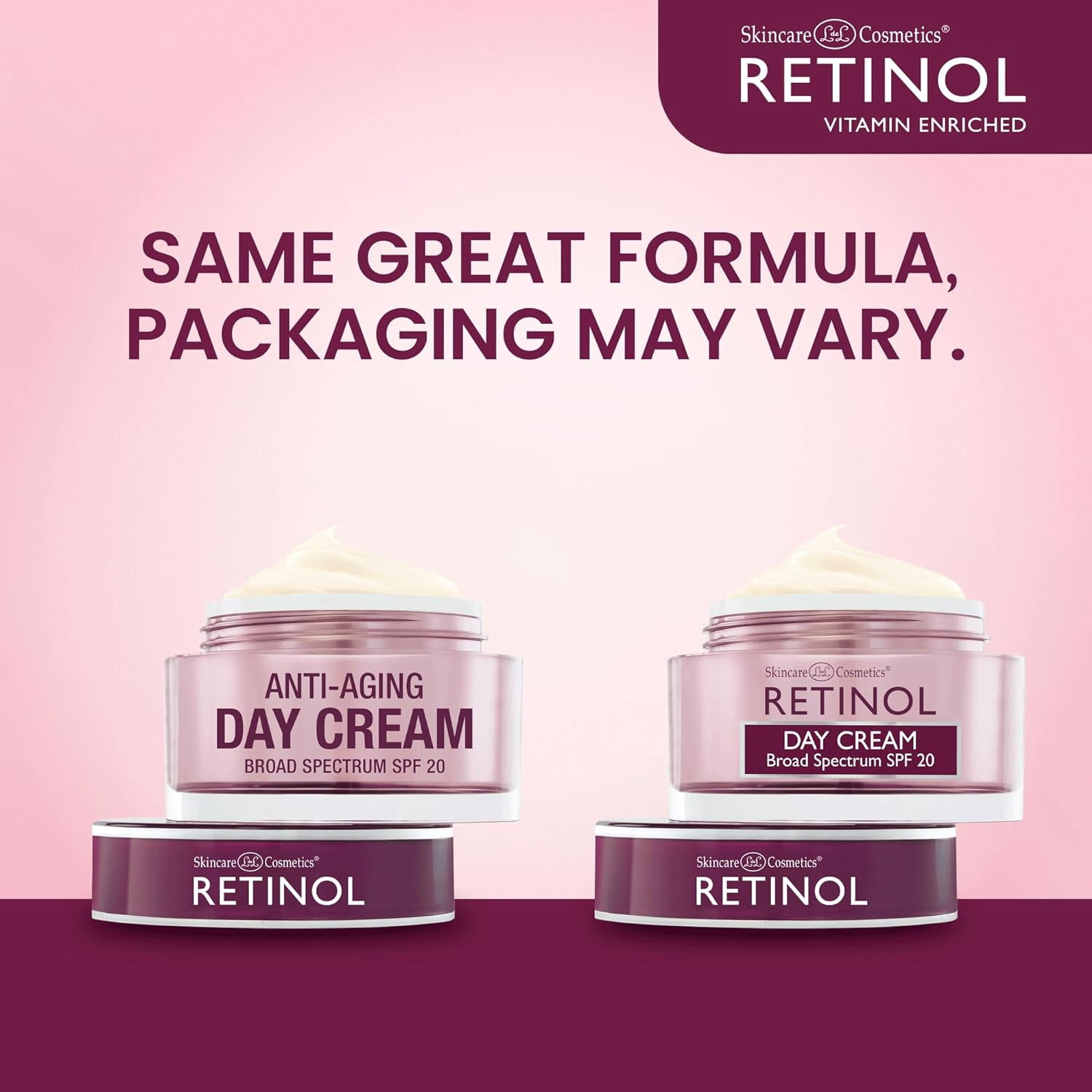 Retinol Day Cream with Broad Spectrum SPF 20, Anti-Aging Moisturizer, 1.7 oz
