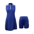 thumbnail image 2 of Vestido multicolor de tenis y yoga para mujer - Elástico y de secado rápido - 2 en 1 con bolsillos - Fitness antiexposición, 2 of 5