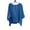 Blue, variant on Plebaso Summer Tops for Women V Neck Ruffle Loose Blouses Short Sleeve Casual Plain Lightweight Tee Shirts