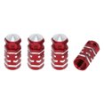 thumbnail image 1 of Tapones de Vástago de Válvula de Neumático Decorativos Estilo Tallado Rojo 7x25.4mm Aleación de Aluminio 4 Pcs, 1 of 7