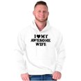thumbnail image 3 of I Love My Awesome Wife Cute Husband Hoodie Hooded Sweatshirt Men Brisco Brands X, 3 of 6
