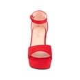 thumbnail image 4 of Women Platform Chunky Heeled Sandals Ankle Strap Sexy Open Toe Heels Chunky Block Platform Wedge Sandals, 4 of 5
