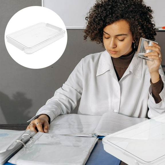 HONMEET White File Storage Box with Large Capacity for Office 2Pcs