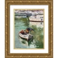 thumbnail image 1 of Strube, Ling 19x24 Gold Ornate Wood Framed with Double Matting Museum Art Print Titled - A Fisher on Sicily, 1 of 4