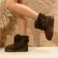 thumbnail image 6 of GJPBGK Women Winter Warm Snow Boots Faux Fur Lined Suede Pull-On Platform Ankle Boots Cozy Outdoor Casual Footwear, 6 of 9