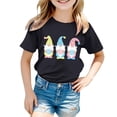 thumbnail image 2 of TZEWGL Chemise Décontractée pour Fille Garçon Chasse Lapin Imprimé Graphique Manches Courtes Col Rond Vêtements pour Enfants Taille 4-5T, 2 of 3