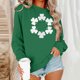 thumbnail image 5 of TaTaai Women’s St. Patrick‘s Day Print Round Neck Long Sleeve Pullover Sweatshirt Casual Loose Blouses Soft Polyester Tops Fall Winter Holiday Tees Gift, 5 of 6