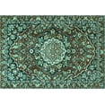 thumbnail image 1 of Ahgly Company Indoor Rectangle Persian Turquoise Blue Traditional Area Rugs, 5' x 7', 1 of 4