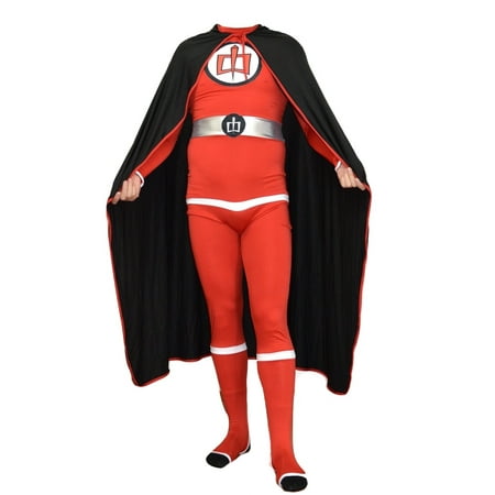 Greatest American Hero Adult Costume And Cape Body Suit Spandex Superhero 80s TV