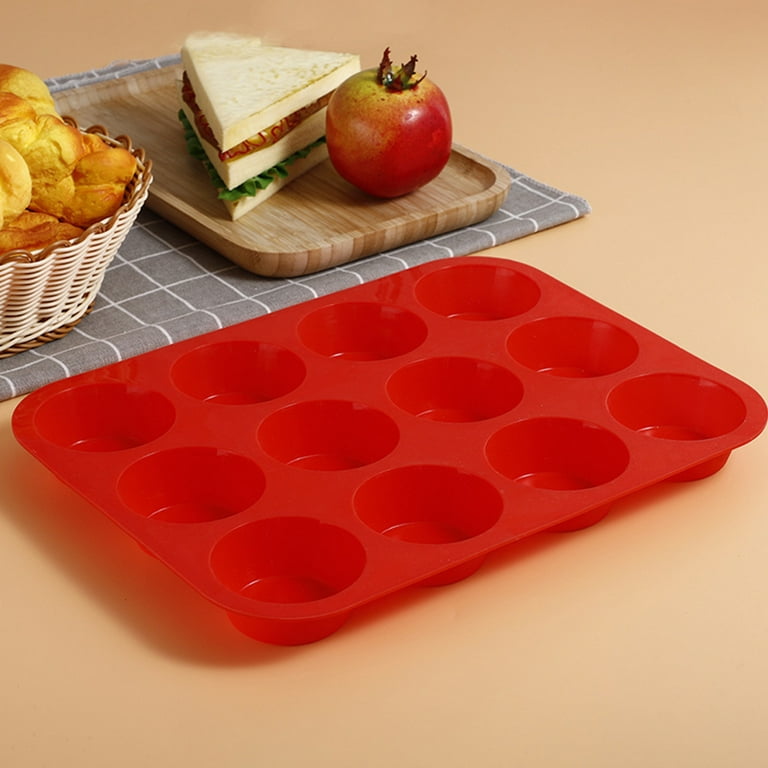  Walfos Silicone Muffin Top Pans for Baking 4inch Jumbo Size,  Perfect Results Premium Non-Stick Bakeware Egg Baking Pan, Great for Eggs,  Hamburger Bun, Muffin Top and More, Food Grade & BPA