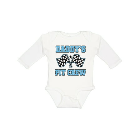 

Inktastic Daddys Pit Crew Boys Racing Gift Baby Boy Long Sleeve Bodysuit