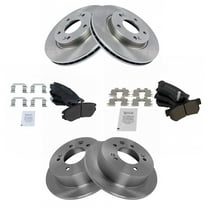 TRQ Metallic Brake Pad Rotor Set Front Rear Kit Fits Select 07-10 Hyundai Elantra