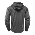 thumbnail image 4 of Men's Hooded Top for Daily Casual Wear with Long Sleeve Athletic Performance Design and Practical Drawstring Detail, 4 of 6