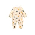 thumbnail image 2 of Qiylii Baby Cartoon Bear Romper, Long Sleeve Buttoned Long Pants Bodysuit, 2 of 9