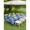 thumbnail image 4 of Outdoor Tablecloth with Umbrella Hole for Patio/Picnic/Party/Camping, Navy Blue Coastal Waterproof Table Cloth Rectangle Table Cover Washable, Nautical Coral Starfish Shell Seahorse Ocean (54"x 80"), 4 of 8