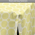 thumbnail image 4 of Geometric Dog Crate Cover, Abstract Simplistic Continuous Pattern Circular Shapes in Pastel Tone, Easy to Use Pet Kennel Cover Small Dogs Puppies Kittens, 7 Sizes, Pale Yellow and White, by Ambesonne, 4 of 6