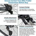thumbnail image 5 of Universal Heavy-Duty Steel Bike Trailer Hitch Mount - 45-Degree Welded Arm, Rear Axle Nut Installation, Compatible with All Bikes & Trailers, Black, Includes Trailer Tractor & Buckle for Safe Kids, 5 of 5