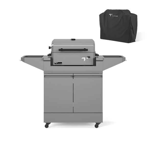 TYTUS Emberwood Charcoal Grill with Grill and Prep Cart and Cover