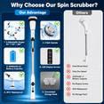 thumbnail image 4 of Electric Spin Scrubber, Cordless Bathroom Cleaning Brush with Extendable Handle, 4 Brush Heads, 2 Speeds, Up to 4 Hours for Bathtub, Toilet, Kitchen, Tile Floors, 4 of 7