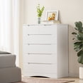 thumbnail image 2 of 6 Drawer White Dresser for Bedroom, 43.7" Wood Tall Chest of Drawers with Anti-Tripping, Large Storage Cabinet for Living Room Entryway, 2 of 6