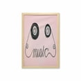 thumbnail image 1 of Music Wall Art with Frame, Music Letters Written by Cassette Tape Loud Improvisation Beat Pulse Tempo Image, Printed Fabric Poster for Bathroom Living Room, 23" x 35", Pink Black, by Ambesonne, 1 of 2
