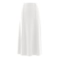 thumbnail image 4 of Arlun Women's Maxi Skirts Elegant High Waist H Line Long Straight Long Skirts Casual Solid Color Simple Stylish Floor Pencil Skirt with Pockets White XL, 4 of 4
