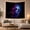 Cyberpunk Skull, variant on Dark Metallic Heart with Skeletal Hands Against Black Background Spooky Gothic for Goth Enthusiasts Neon Digital Art Decor Birthday Gift Tapestry Wall Hanging for Bedroom and Gaming Room