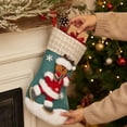 thumbnail image 4 of Miwamany Velvet 3D Cartoon Christmas Stocking Flannel Gift Bag Hanging Ornament for Tree Fireplace Holiday Decor Indoor Winter Festive, 4 of 6