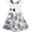 White, variant on Girls Dress Sleeveless Halter Peony Flower Print Blue Pink 4