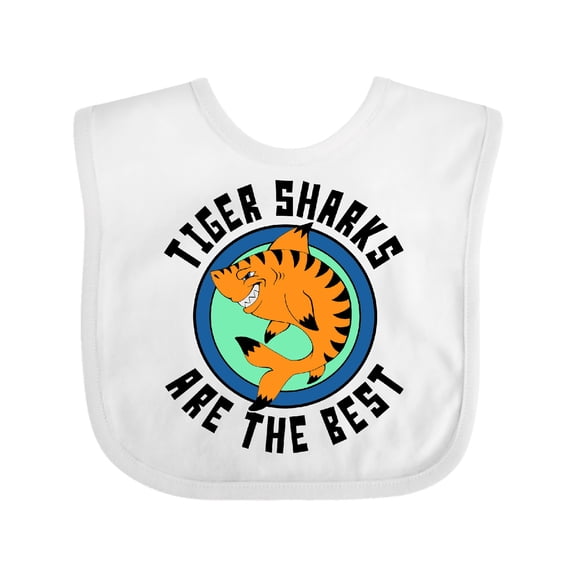 Inktastic Tiger Sharks Are the Best with Tiger Shark Illustration Boys or Girls Baby Bib