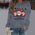 thumbnail image 2 of WEAIXIMIUNG Ladies' Winter Floral Print Sweatshirt Long Sleeve Christmas Top, 2 of 4