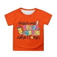 thumbnail image 3 of YUEHUA Back To School Clothes for Teens Loose Fit Breathable Round Neck 1/4 Sleeve Happy First Day Of Pre-K, Pencil Graphic Tee, 3-8t, 3 of 5